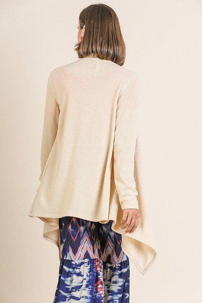 Soft Knit Long Sleeve Open Front Cardigan - AMIClubwear