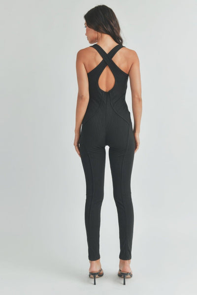 Solid Color Jumpsuit - AMIClubwear