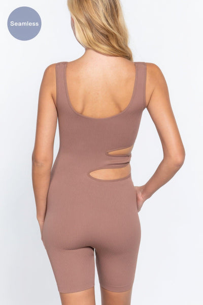 Suave Cut-out Seamless Romper - AMIClubwear