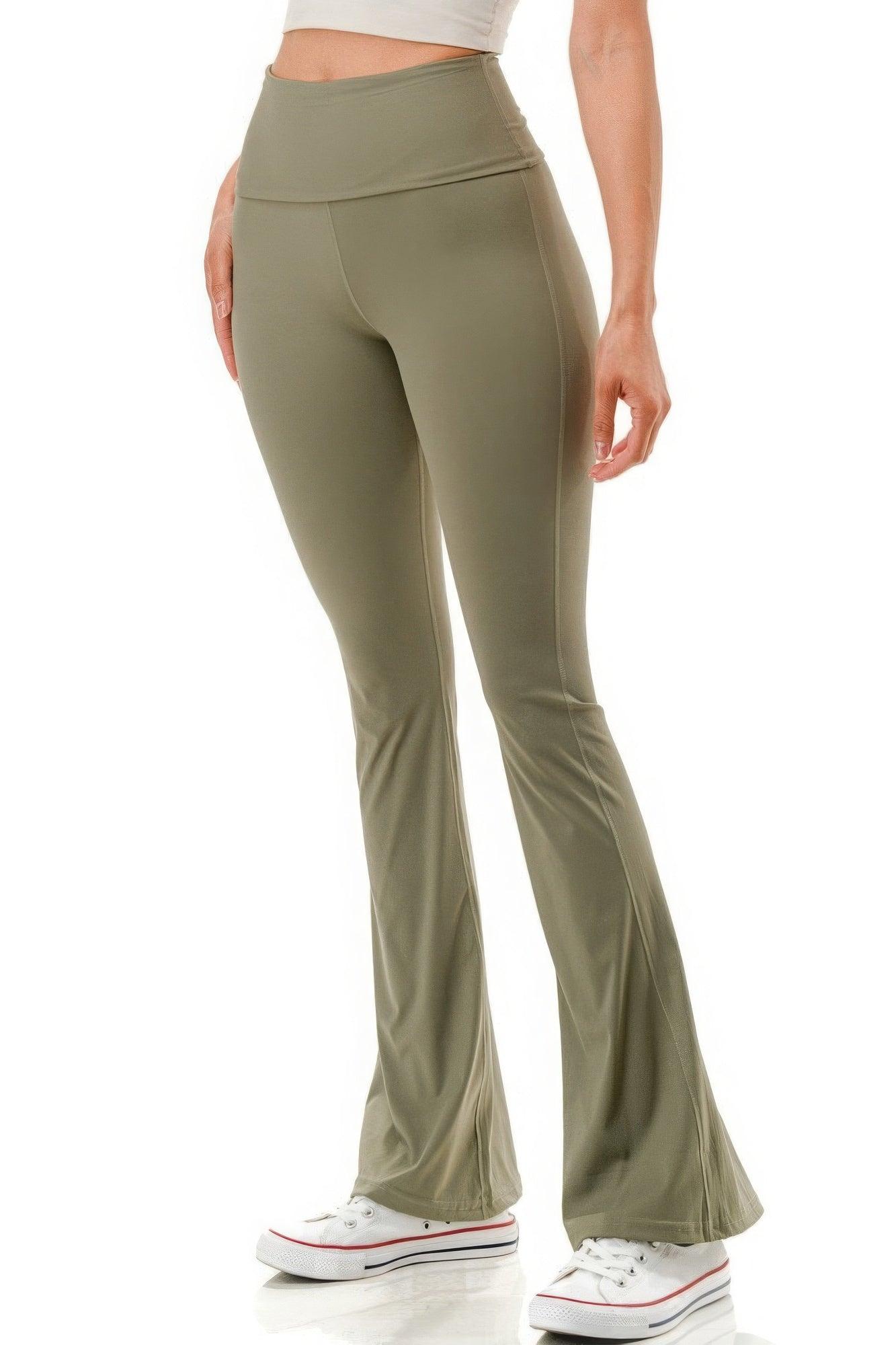 Super High Waist Premium Yoga Flare Pants - AMIClubwear