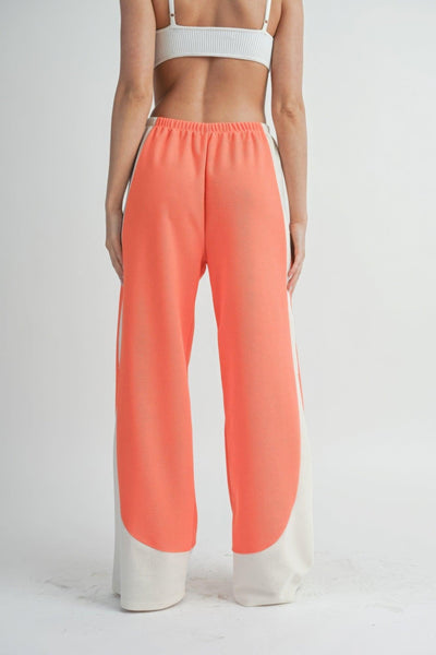 Two Toned Wide Leg Pants - AMIClubwear