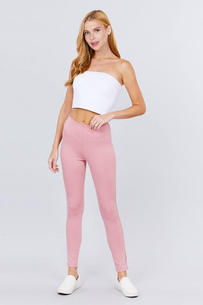 Waist Elastic Band Ponte Pants - AMIClubwear