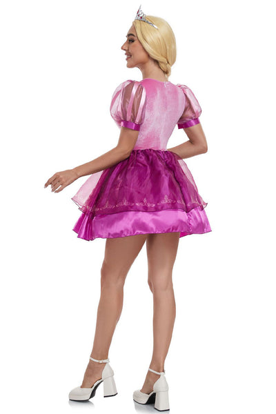 Purple Puff Sleeve Sexy Princess Repunzel w/ Tiara