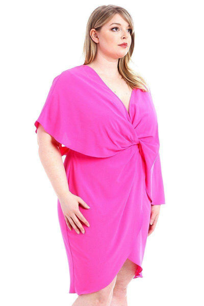 Woven Fabric Stretch Dress - AMIClubwear