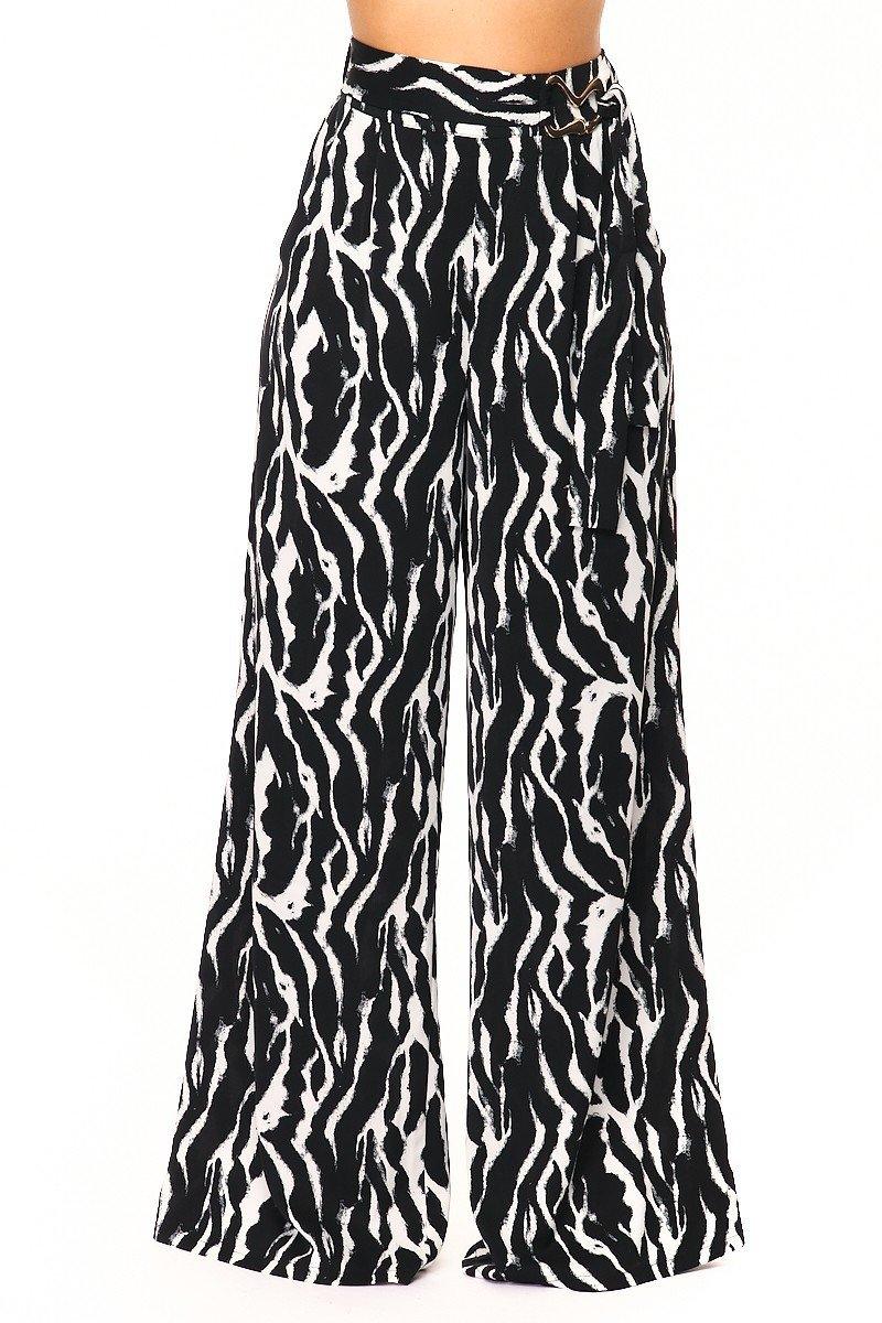 Woven Print Fashion Pants - AMIClubwear