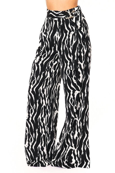 Woven Print Fashion Pants - AMIClubwear