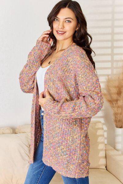 Rousseau Multicolor Open Front Knit Cardigan - AMIClubwear