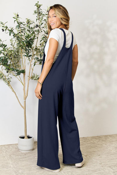 Double Take Full Size Wide Strap Overall with Pockets - AMIClubwear