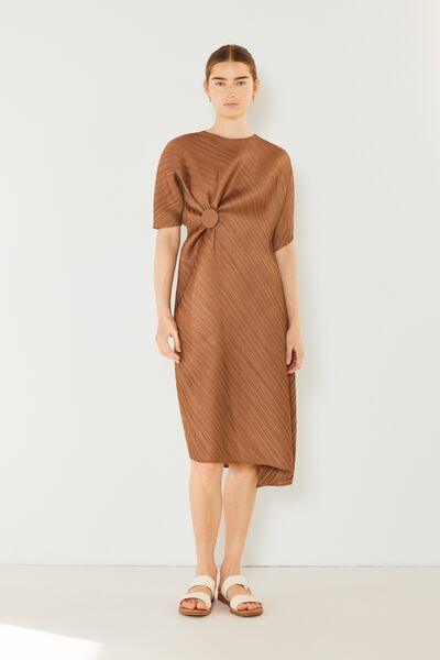 Marina West Swim Pleated Dolman Sleeve Dress - AMIClubwear