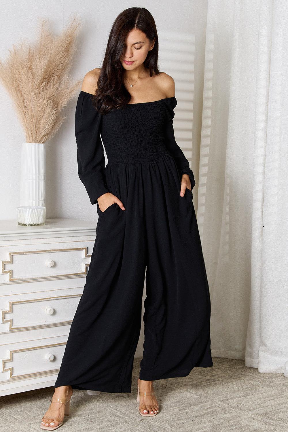 Double Take Square Neck Jumpsuit with Pockets - AMIClubwear