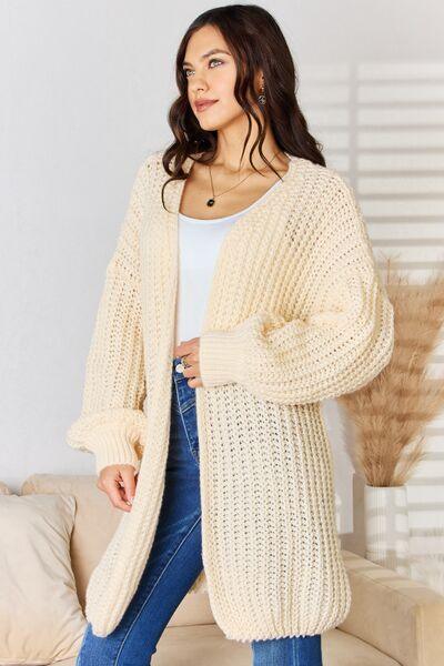 Rousseau Oversized Open Front Knit Cardigan - AMIClubwear