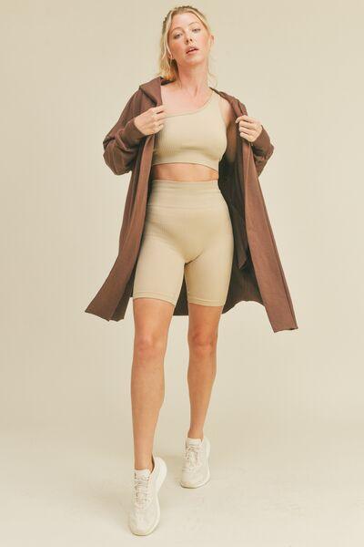 Kimberly C Open Front Longline Hooded Cardigan - AMIClubwear