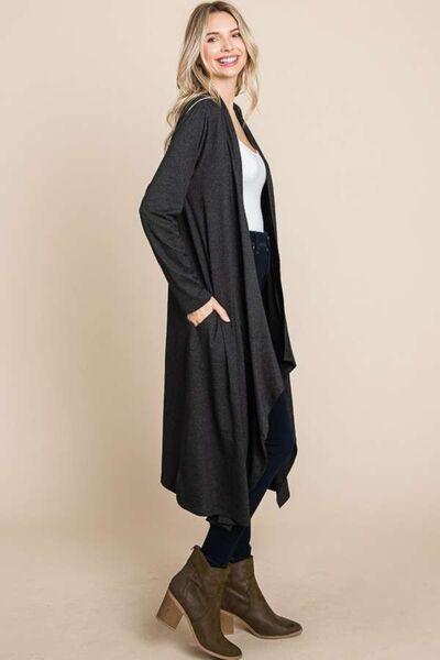 Culture Code Open Front Longline Cover Up with Pockets - AMIClubwear