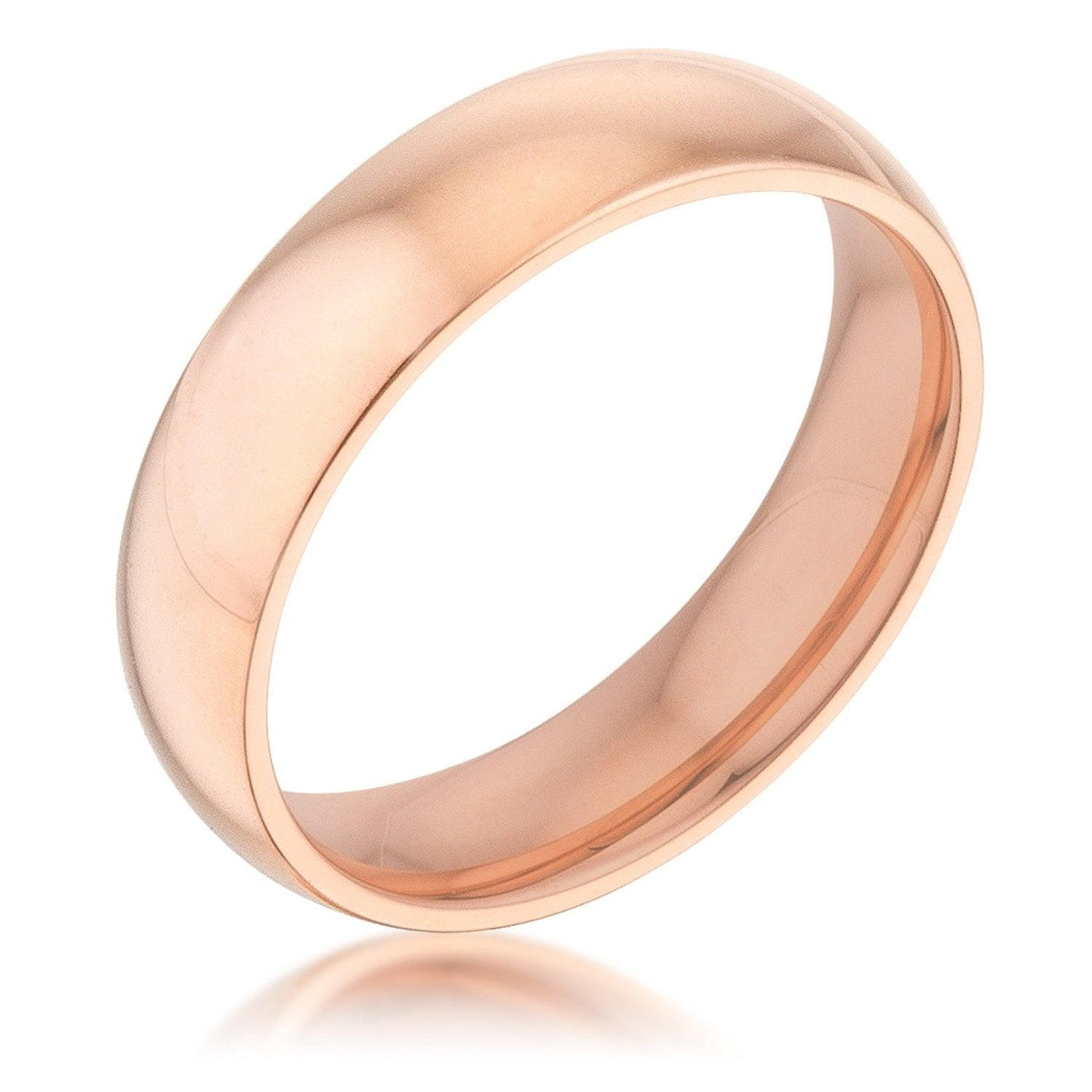 5 mm IPG Rose Goldtone Stainless Steel Band [ clone ], <b>Size 5</b> - AMIClubwear