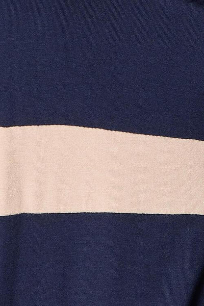 e.Luna Full Size Color Block Contrast Open Cardigan - AMIClubwear