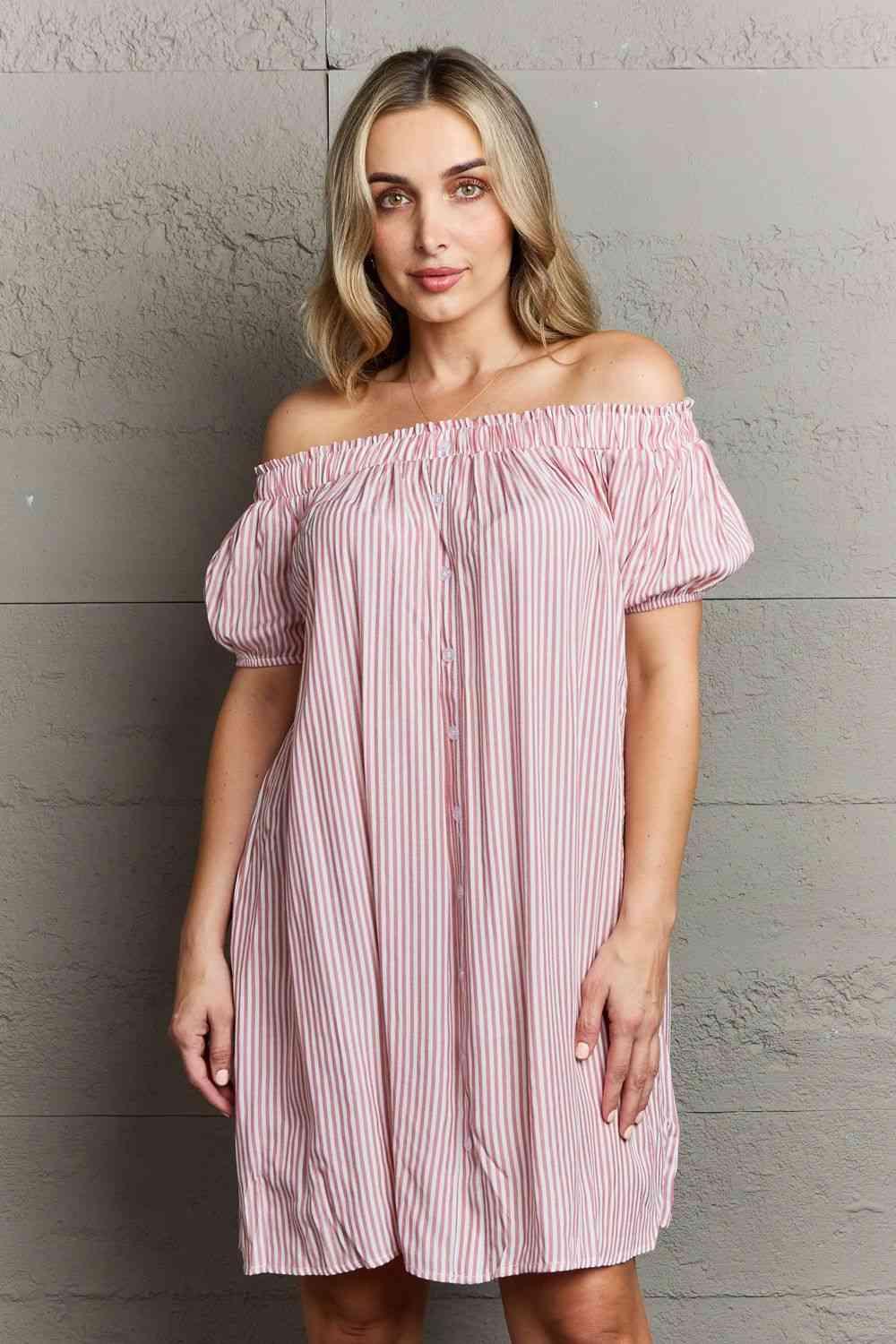 Ninexis Show Compassion Off The Shoulder Mini Dress - AMIClubwear