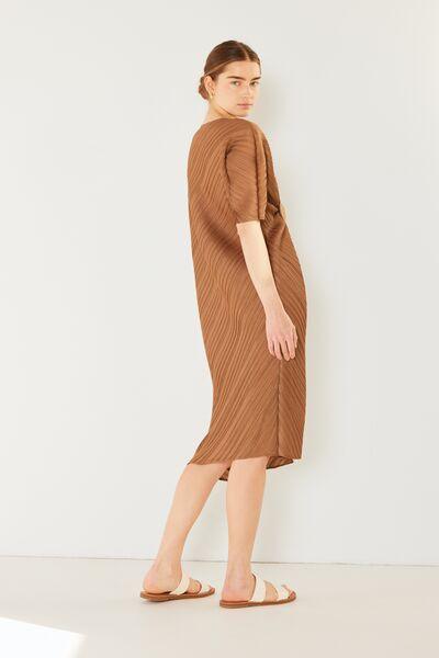 Marina West Swim Pleated Dolman Sleeve Dress - AMIClubwear