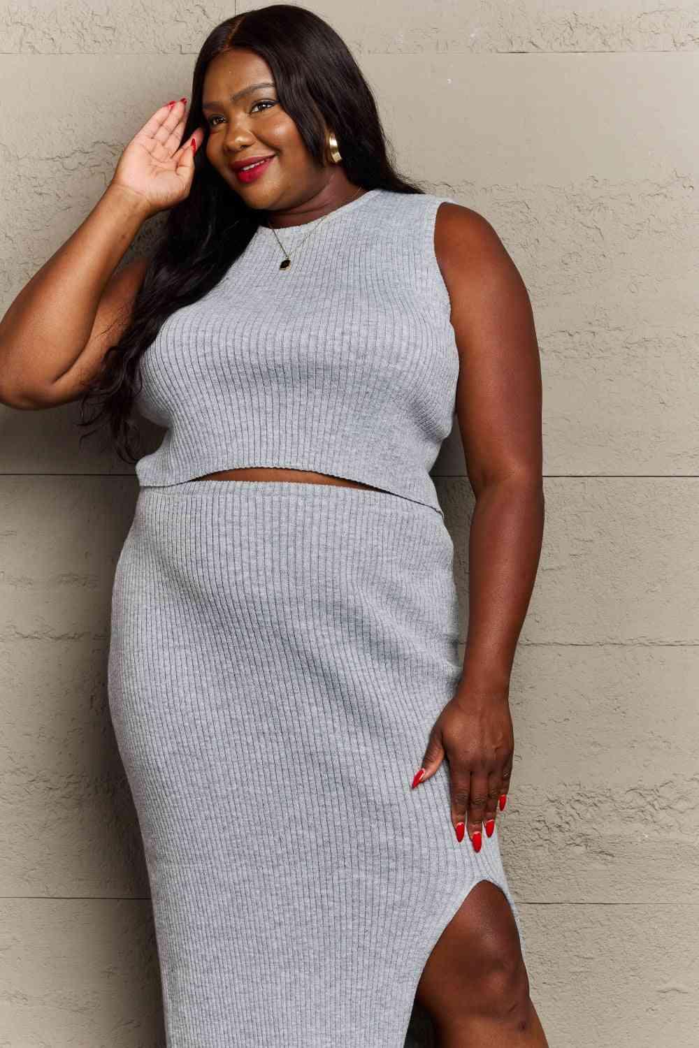 Sew In Love She's All That Fitted Two-Piece Skirt Set - AMIClubwear
