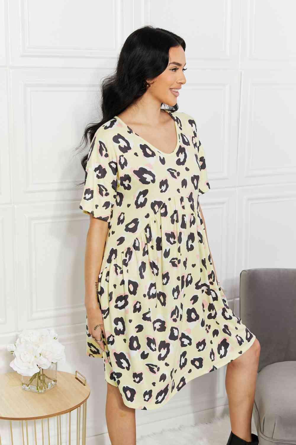 BOMBOM Take It Easy Animal Print Dress - AMIClubwear