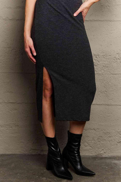 Sew In Love Full Size For The Night Fitted Sleeveless Midi Dress in Black - AMIClubwear