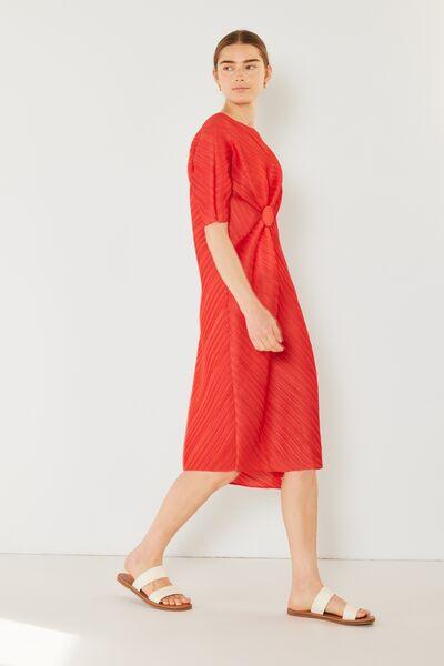 Marina West Swim Pleated Dolman Sleeve Dress - AMIClubwear