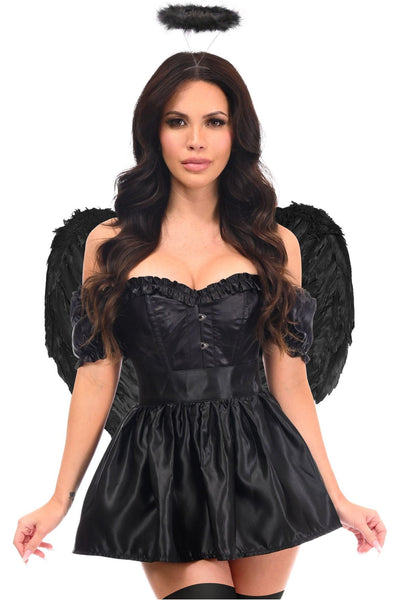 Top Drawer 4 PC Dark Angel Corset Costume - AMIClubwear