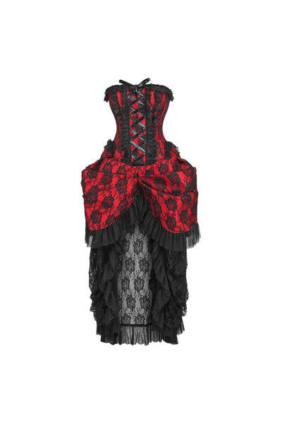 Lavish Premium Black Sheer Lace Corset Dress