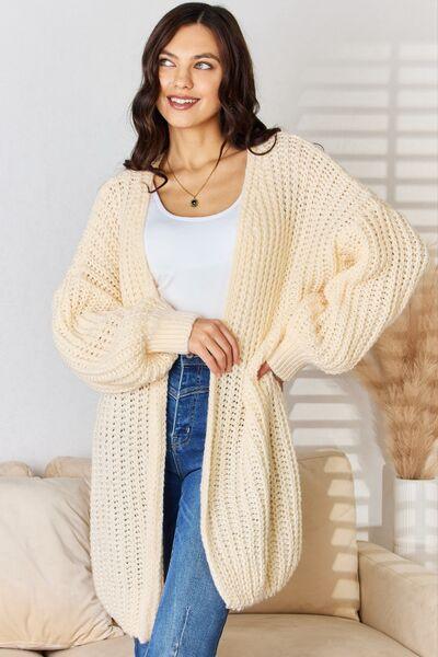 Rousseau Oversized Open Front Knit Cardigan - AMIClubwear