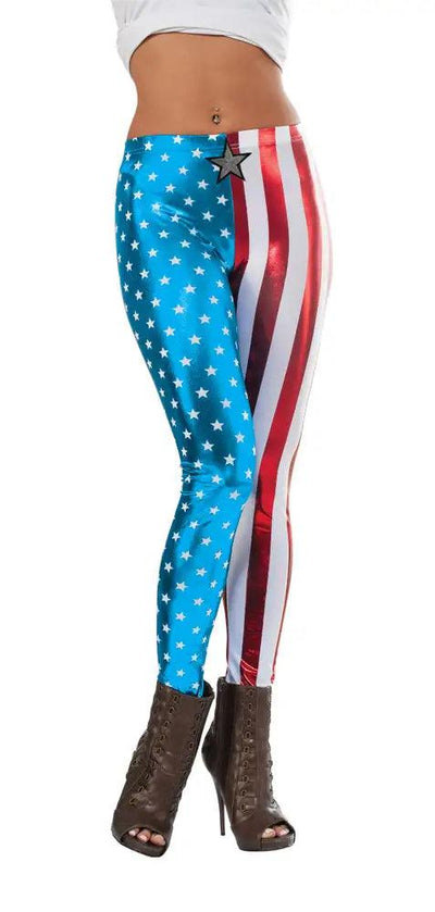 American Dream Sexy Metallic Leggings - AMIClubwear