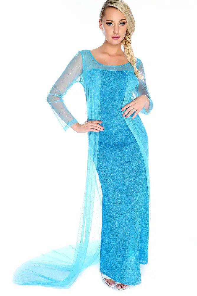 Bahama Blue Snow Queen Dress Storybook Costume - AMIClubwear
