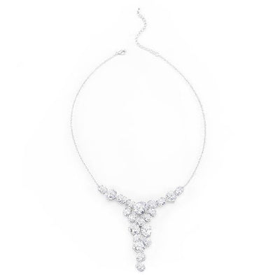 Bejeweled Cubic Zirconia Bib Necklace - AMIClubwear