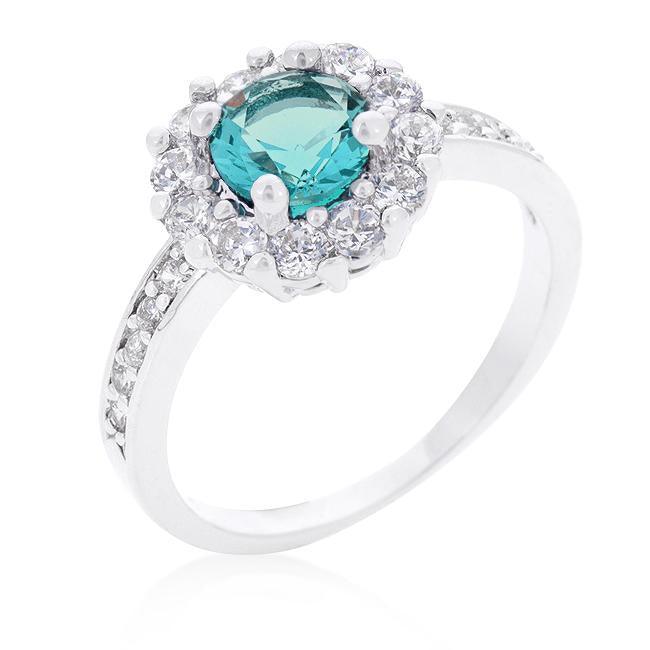 Bella Birthstone Engagement Ring in Blue - AMIClubwear