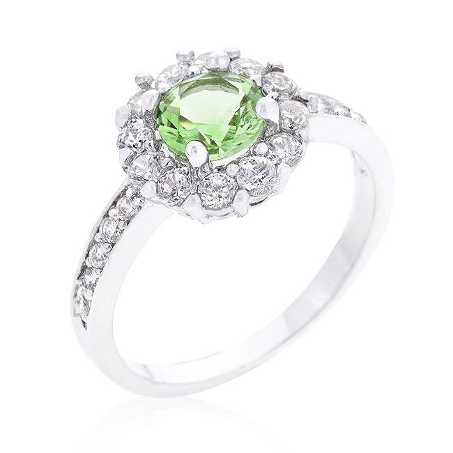 Bella Birthstone Engagement Ring in Green - AMIClubwear