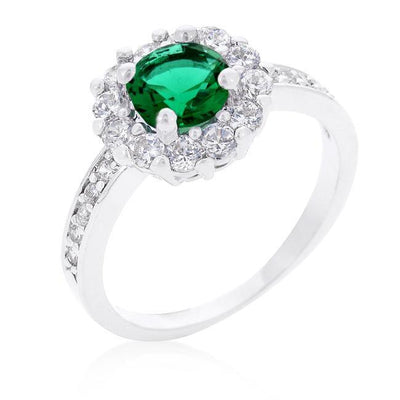 Bella Birthstone Engagement Ring in Green - AMIClubwear