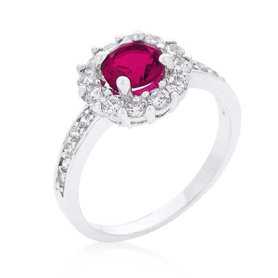 Bella Birthstone Engagement Ring in Pink - AMIClubwear