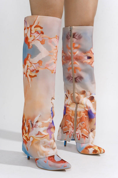 BIRDEA - PRINT Thigh High Boots - AMIClubwear