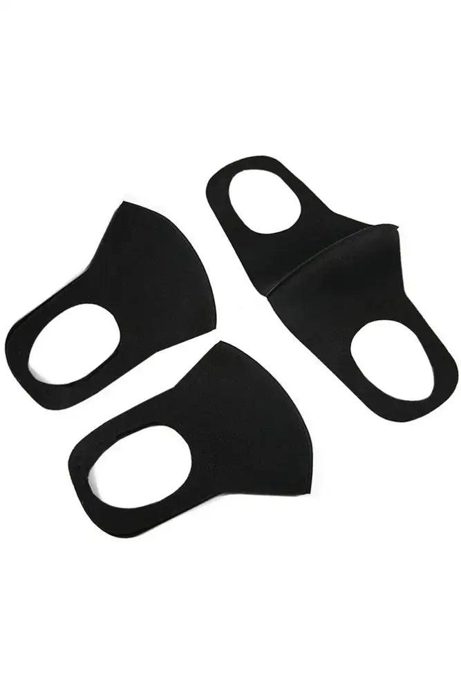 Black Breathable Reusable Face Mask - AMIClubwear
