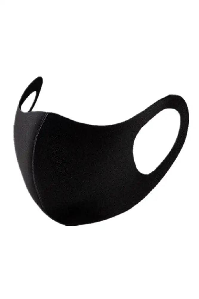 Black Breathable Reusable Face Mask - AMIClubwear