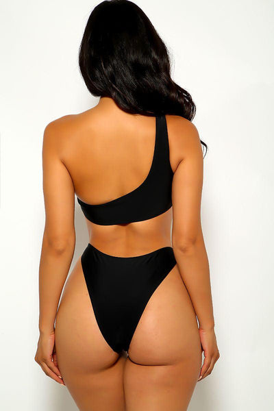 Black Cut Out One Piece Monokini - AMIClubwear