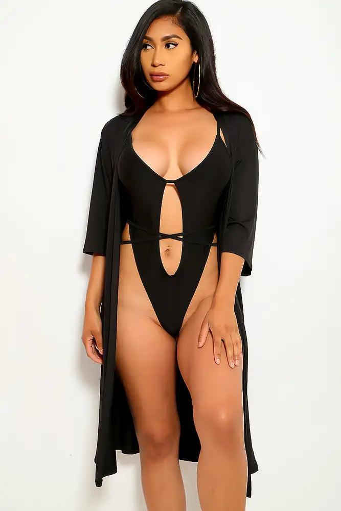 Black Cut Out Two Piece Swimsuit - AMIClubwear