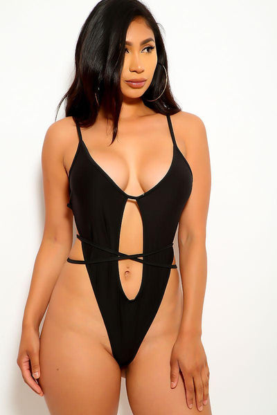 Black Cut Out Two Piece Swimsuit - AMIClubwear
