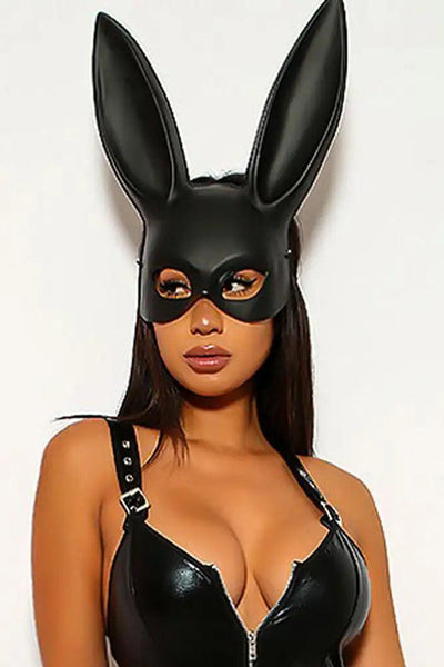 Black Dark Bunny Mask Costume Accessory - AMIClubwear