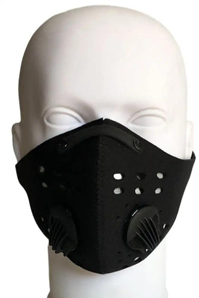 Black Double Respirator Protection Filter Face Mask - AMIClubwear