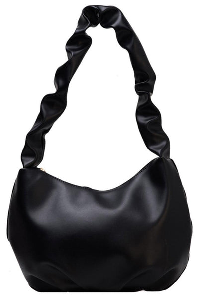 Black Faux Leather Handbag - AMIClubwear