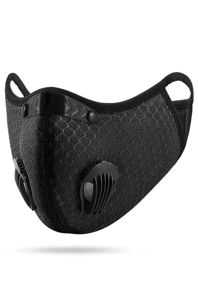 Black Filter Respirator 5 Layer Netted Face Mask - AMIClubwear