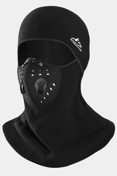 Black Full Face Respirator Fleece Face Mask - AMIClubwear