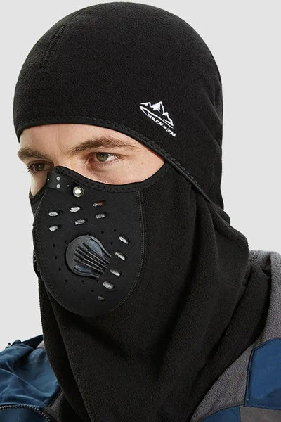 Black Full Face Respirator Fleece Face Mask - AMIClubwear