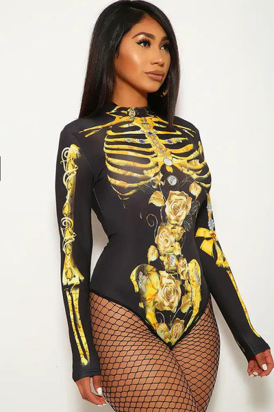 Black Gold Bad To The Bone 1 Piece Costume - AMIClubwear