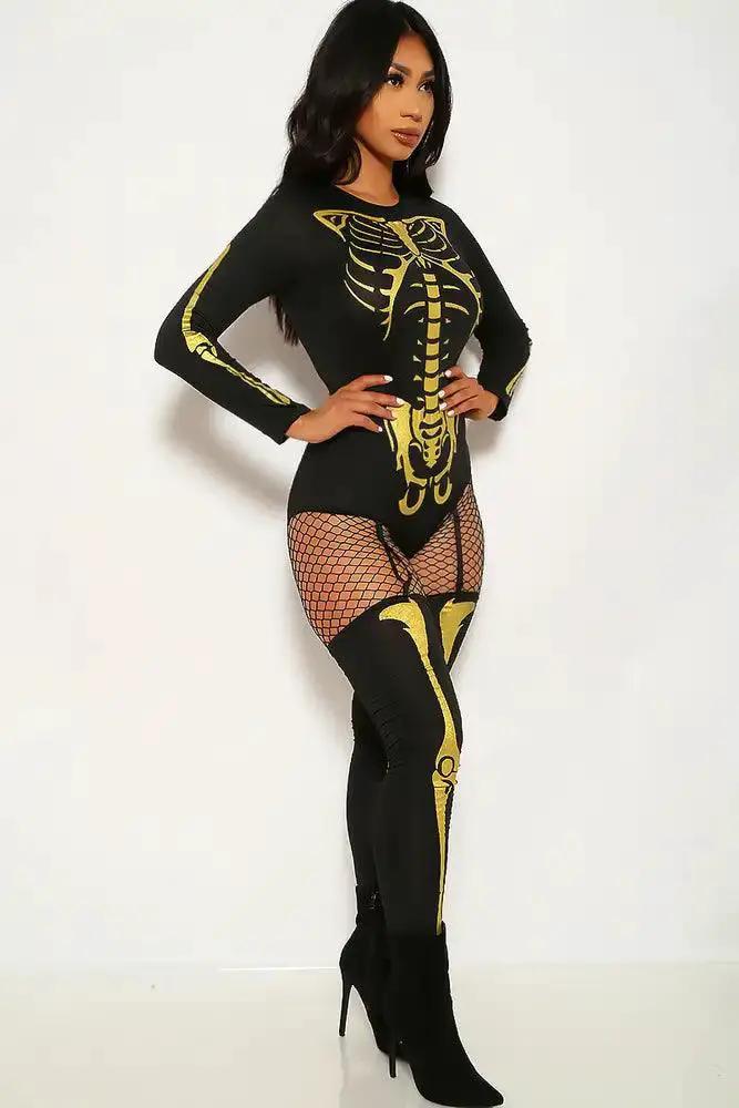 Black Gold Bad To The Bone 2 Piece Costume