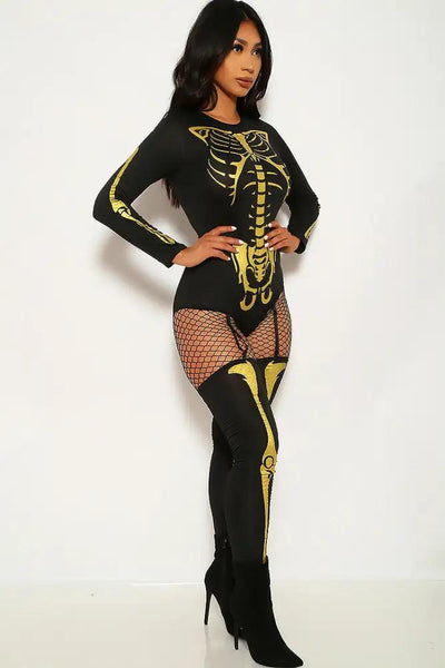 Black Gold Bad To The Bone 2 Piece Costume - AMIClubwear